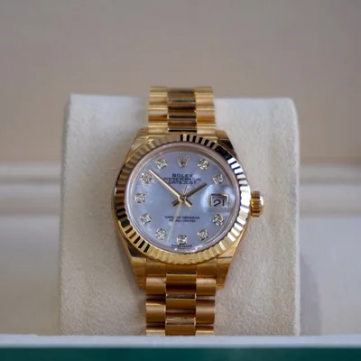 Lady-Datejust 28 Yellow Gold Fluted / President / MOP