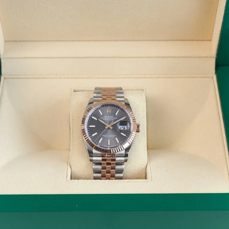 Datejust 36 Stainless Steel / Everose / Fluted / Slate / Jubilee