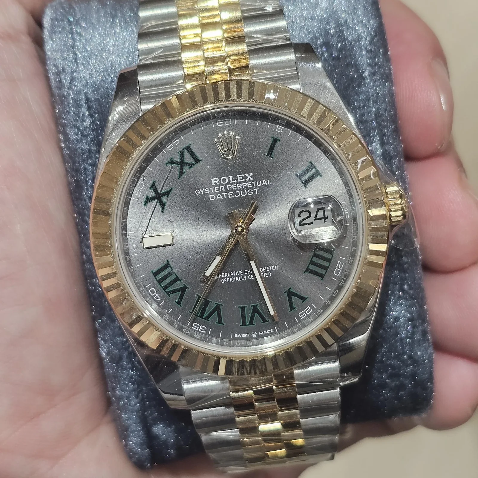 Datejust 41 Rolesor Yellow Fluted / Jubilee / Slate - Roman