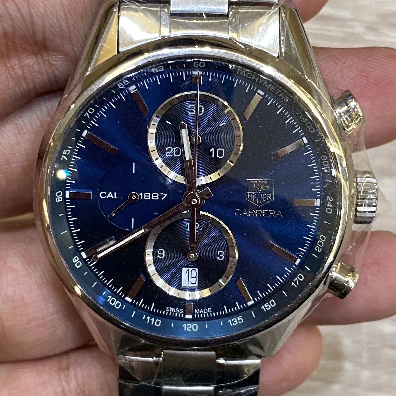 Carrera Calibre 1887 41 Stainless Steel / Blue / Bracelet