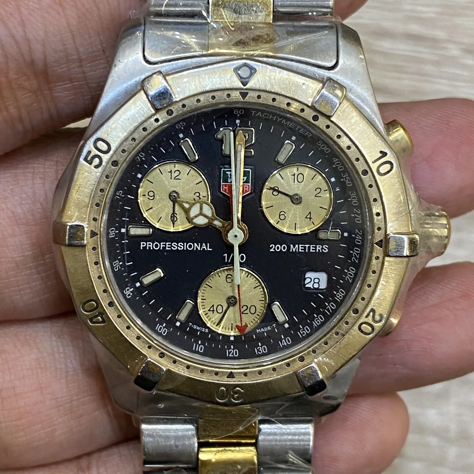 Professional 200 Stainless Steel - Gold Chronograph Black