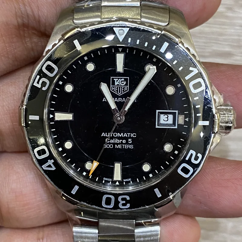 Aquaracer 300M Calibre 5 41 Stainless Steel / Black / Bracelet