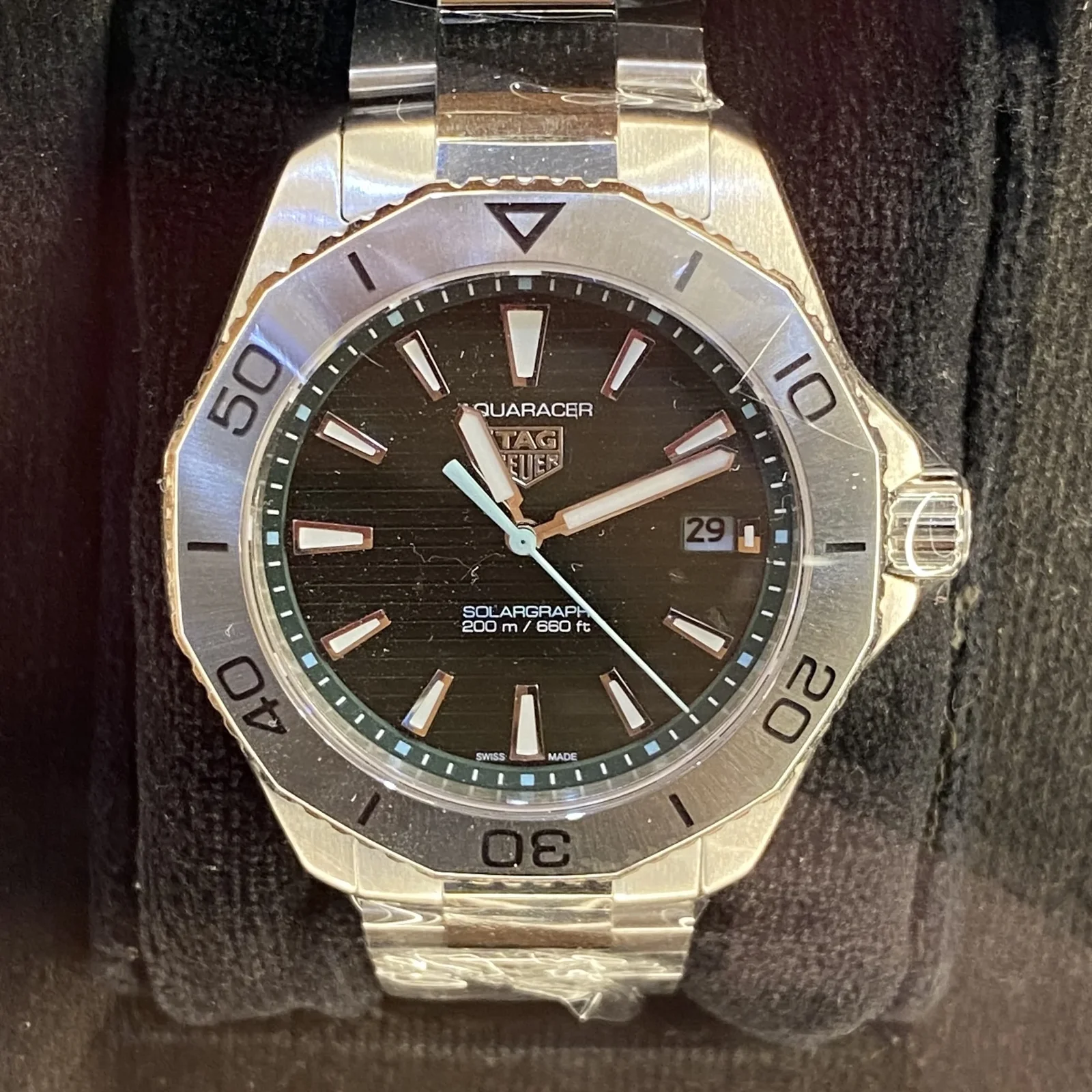 Aquaracer Professional 200 Solargraph 40 Stainless Steel / Green