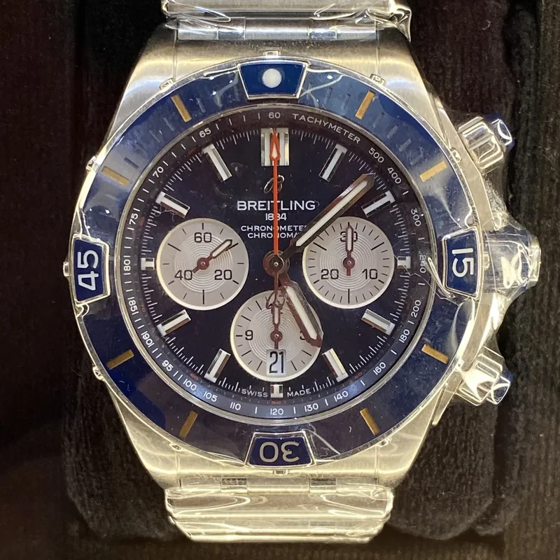 Super Chronomat B01 44 Stainless Steel / Blue / Rouleaux