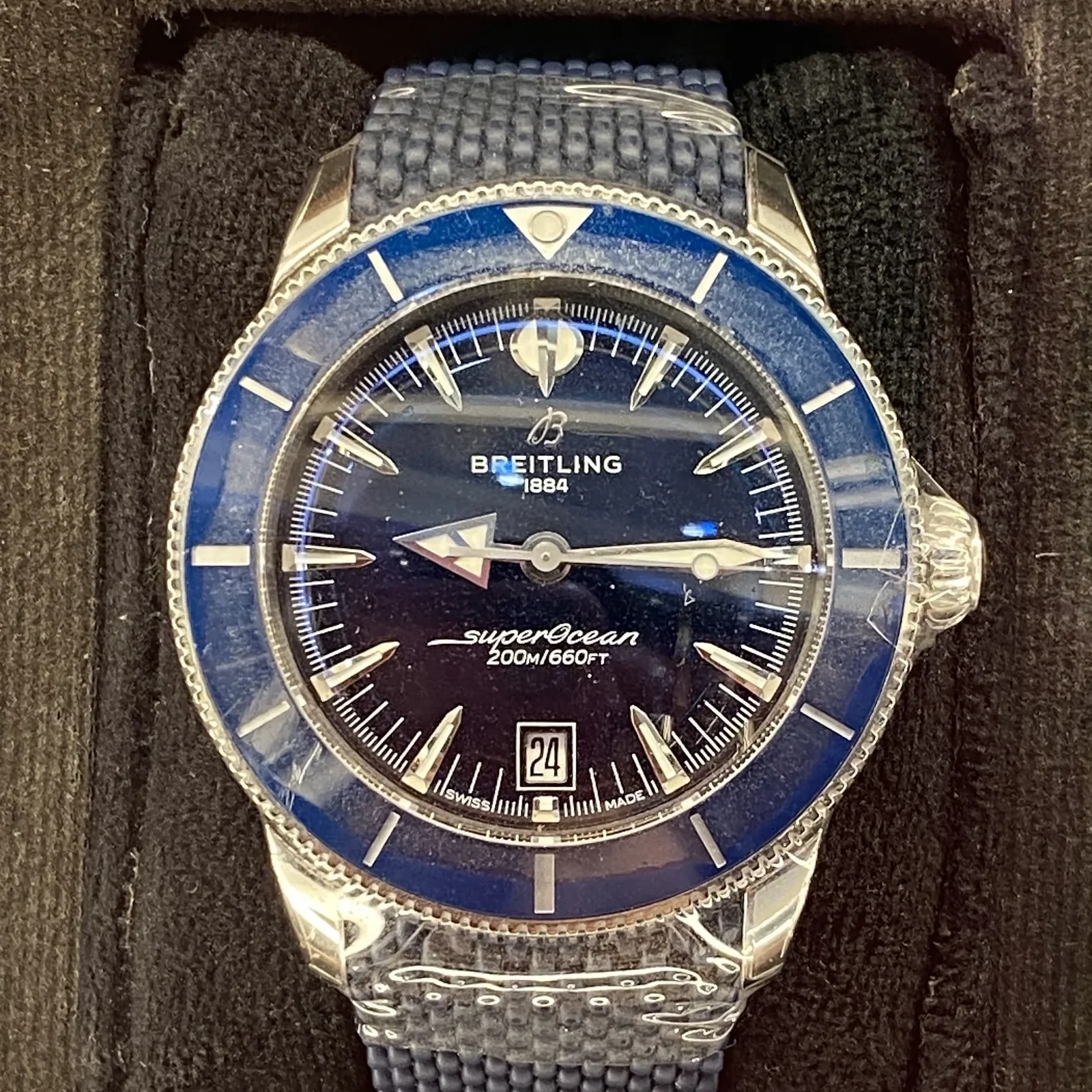 Superocean Heritage B31 Automatic 42 Stainless Steel / Blue / Rubber