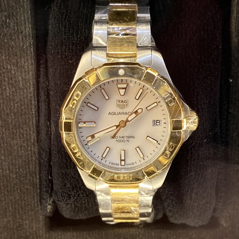 Aquaracer 300M Quartz 32 Stainless Steel - Yellow Gold / MOP / Bracelet