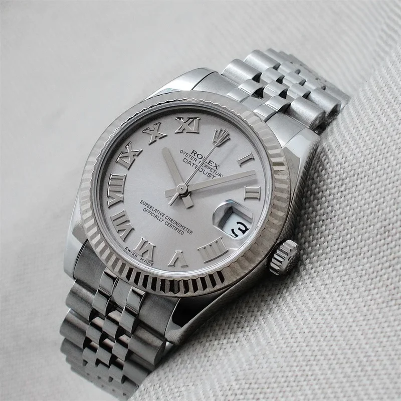 Datejust 31 Stainless Steel Fluted / Jubilee / White - Roman