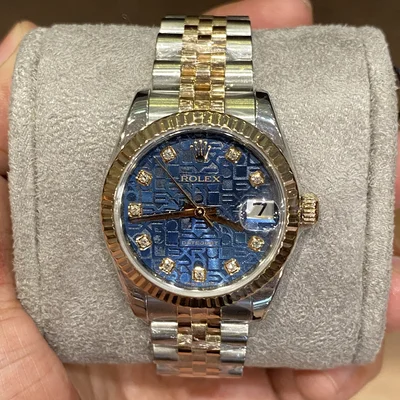 Datejust 31 Rolesor Yellow Fluted / Jubilee / Blue Computer