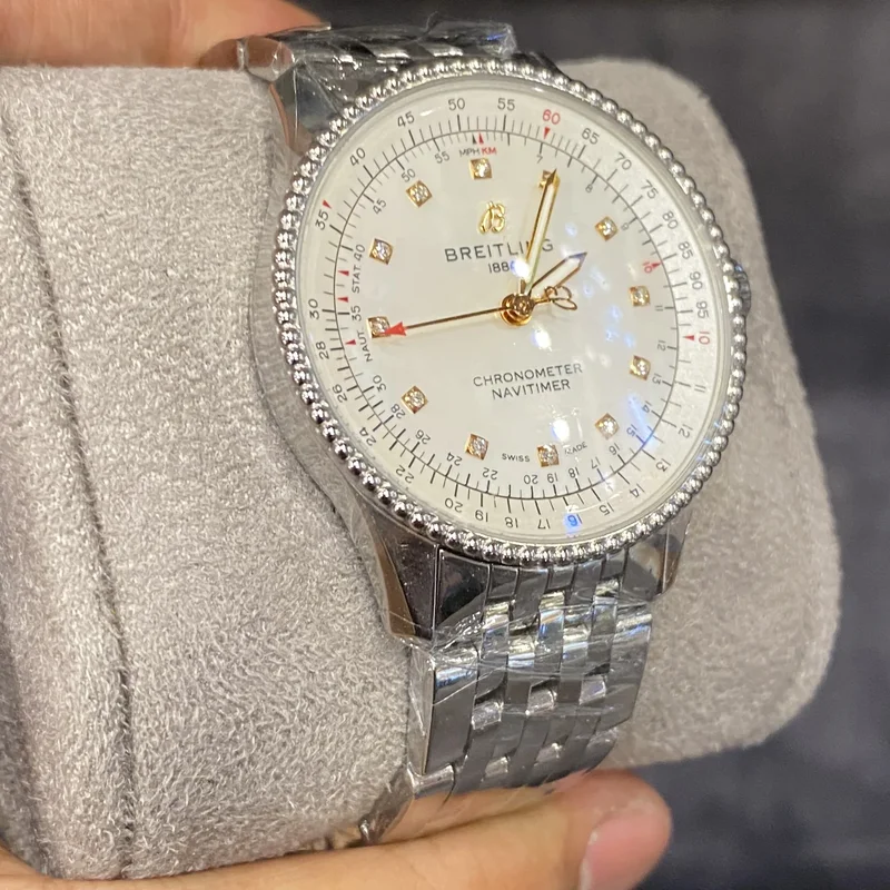 Thumb Navitimer 1 35 Automatic Stainless Steel / MOP / Bracelet