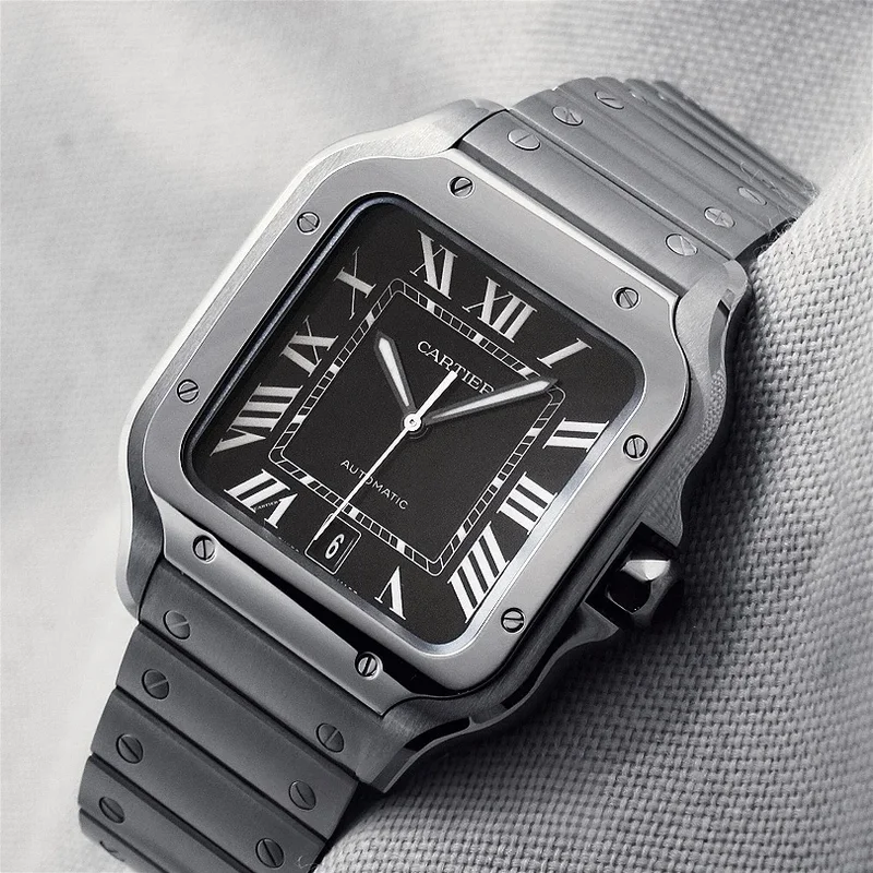 Santos Large Automatic Stainless Steel / Black