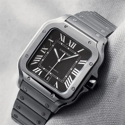 Santos Large Automatic Stainless Steel / Black
