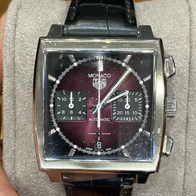 Monaco Calibre Heuer 02 Stainless Steel / Purple