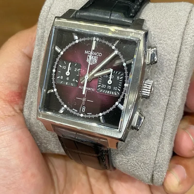 Thumb Monaco Calibre Heuer 02 Stainless Steel / Purple