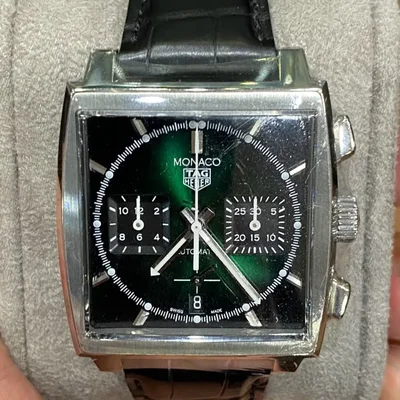Monaco Calibre Heuer 02 Stainless Steel / Green