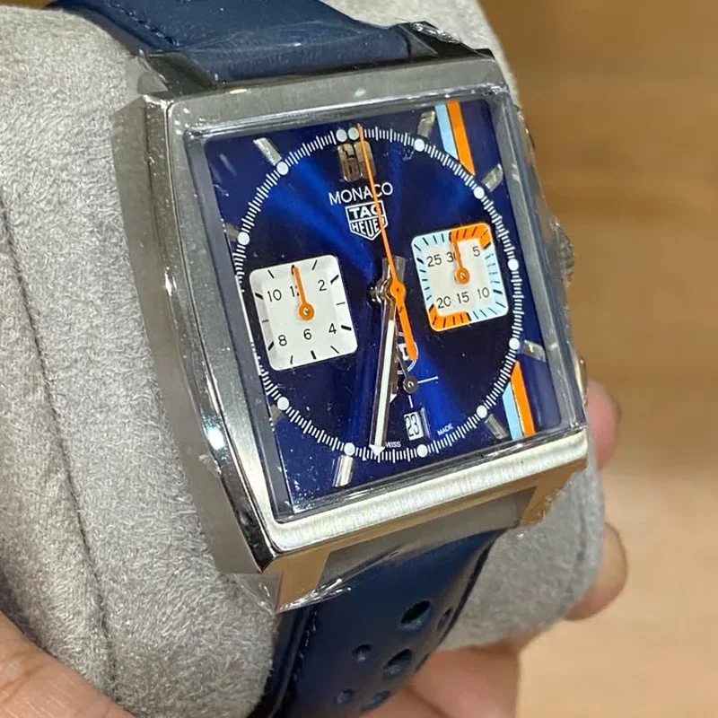 Thumb Monaco Calibre Heuer 02 Stainless Steel / Gulf