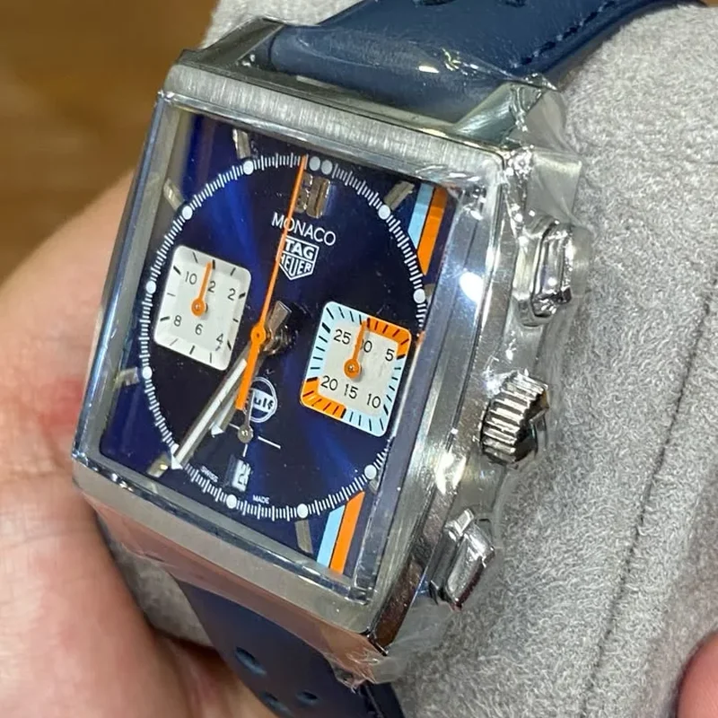 Thumb Monaco Calibre Heuer 02 Stainless Steel / Gulf
