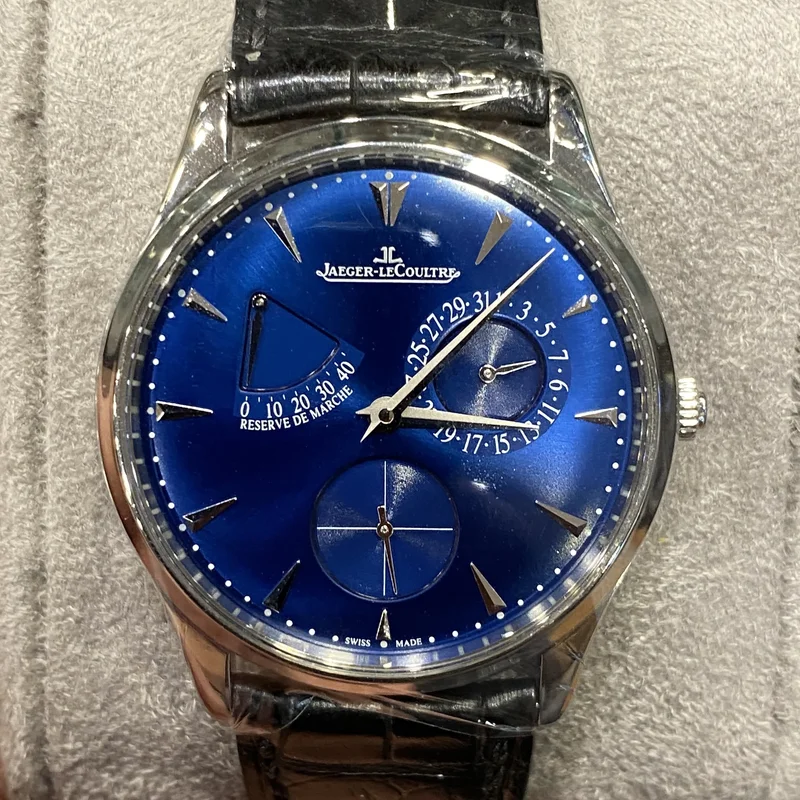 Master Ultra Thin Réserve de Marche Stainless Steel / Blue / Alligator