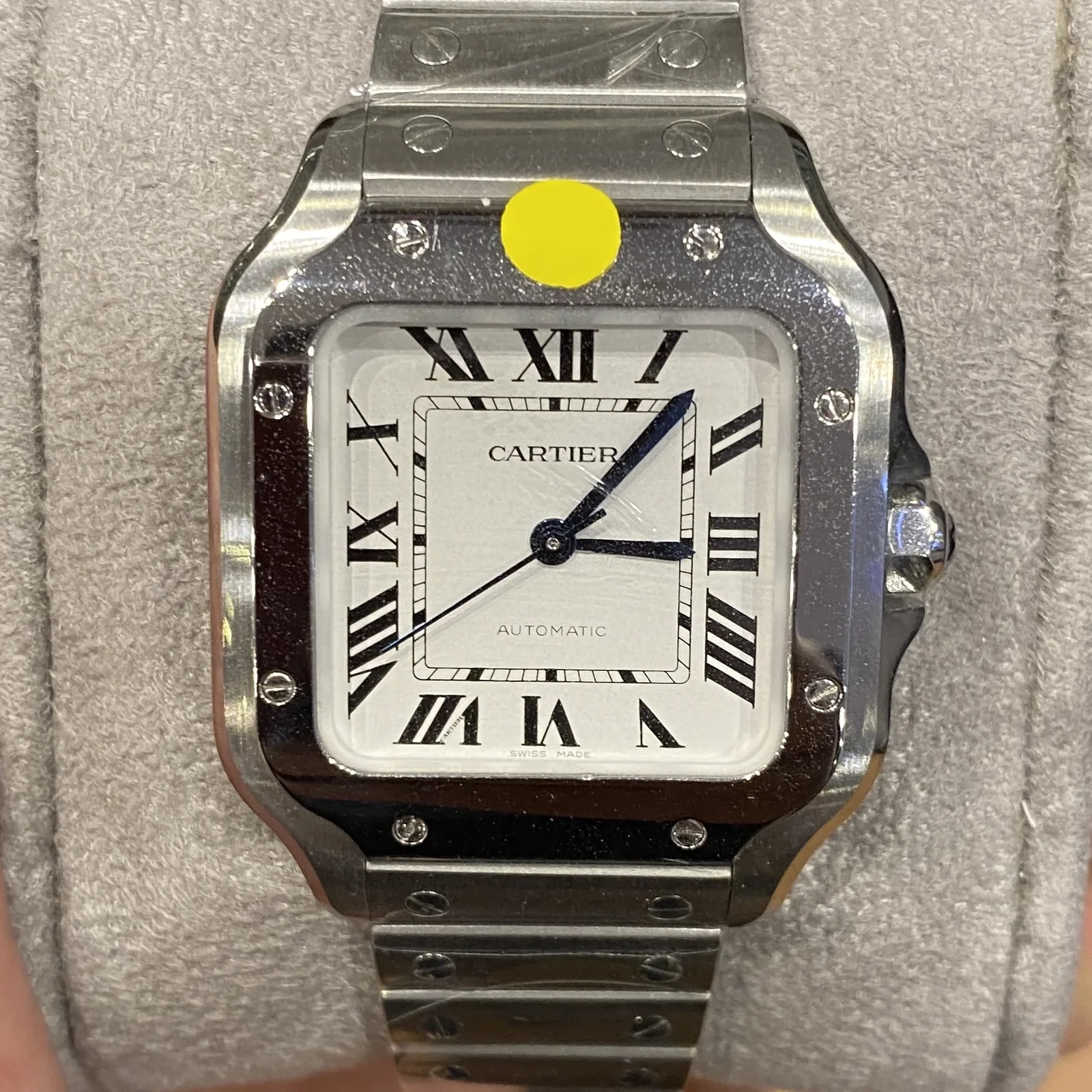 Santos Medium Automatic Stainless Steel / White