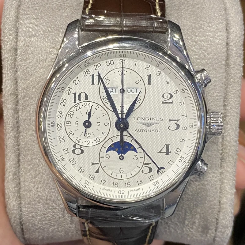 Master Collection 40 Chronograph Calendar Stainless Steel / Silver / Alligator