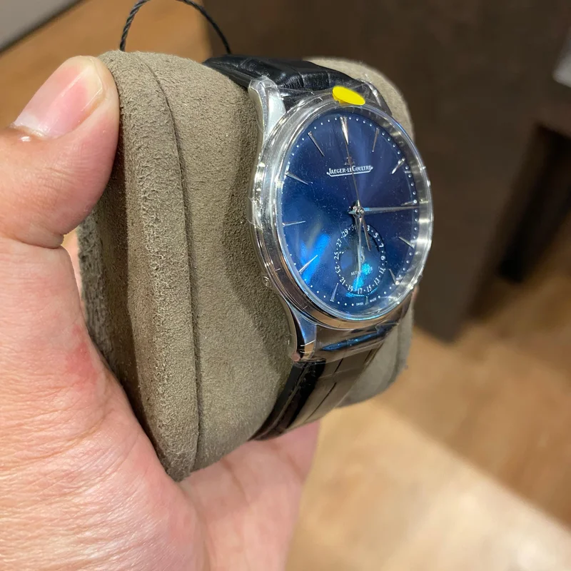 Thumb Master Ultra Thin Moon Stainless Steel / Blue / Alligator