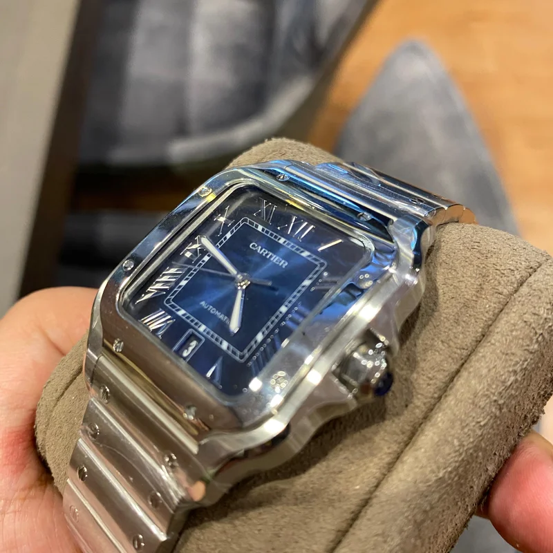 Thumb Santos de Cartier Blue Large