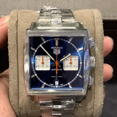 Monaco Calibre Heuer 02 Stainless Steel / Blue / Bracelet