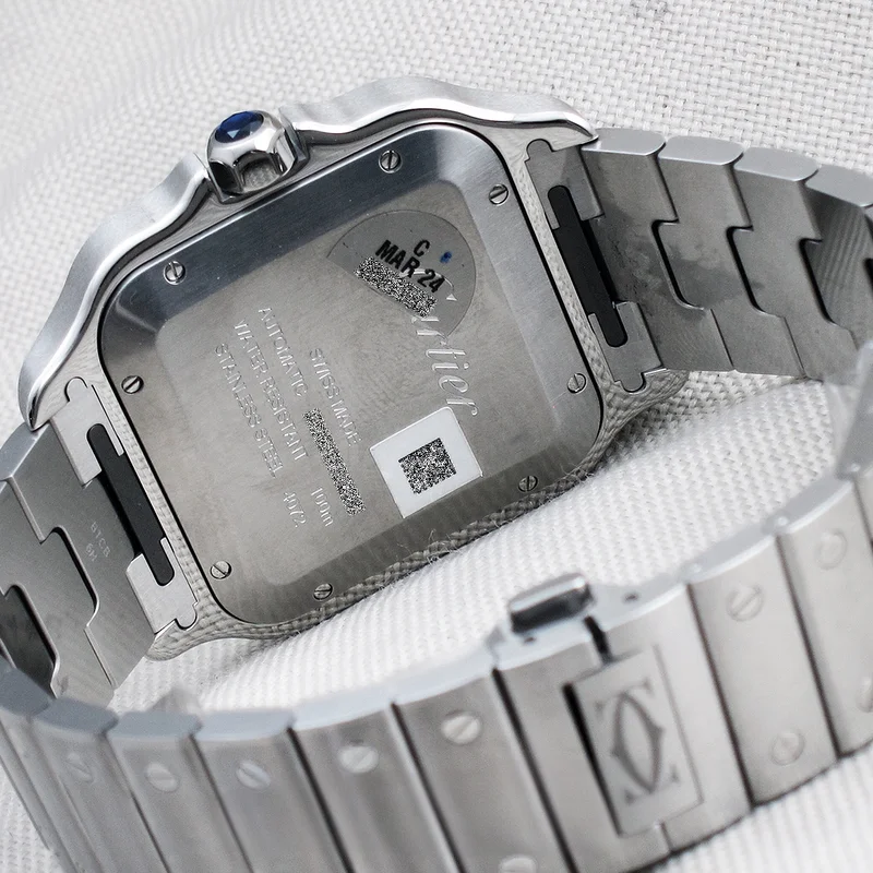 Thumb Santos White Blue PVD Large Automatic