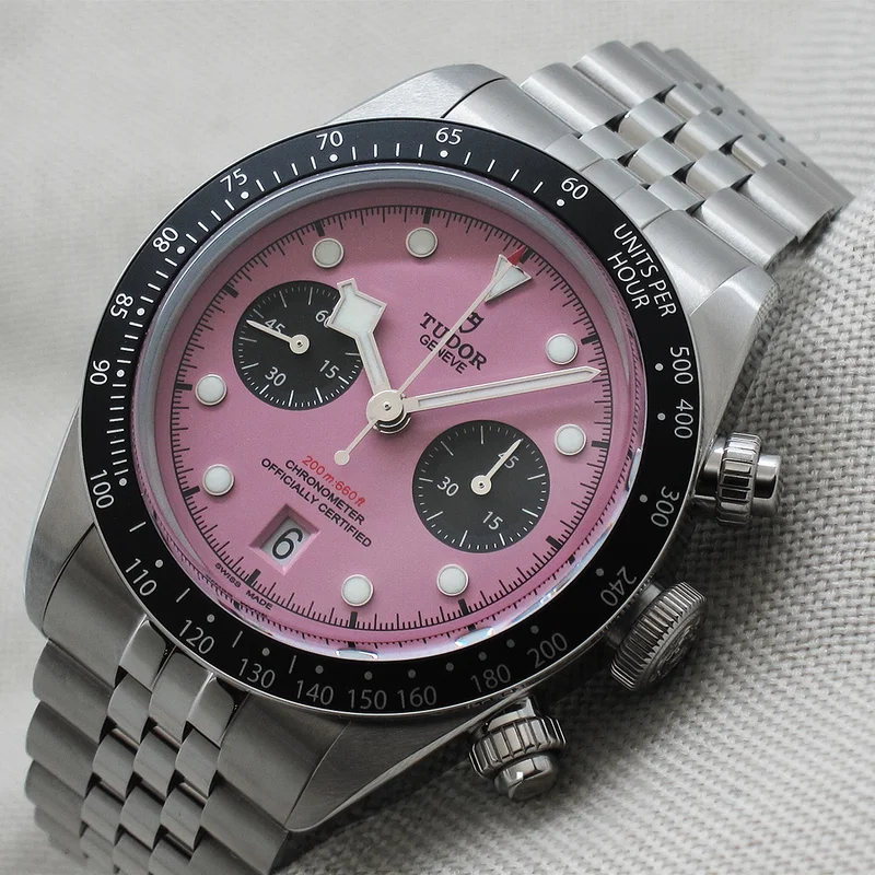 Heritage Black Bay Chronograph Pink / Bracelet