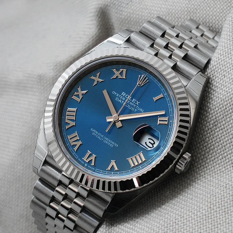 Datejust 41 Stainless Steel Fluted / Blue - Roman / Jubilee