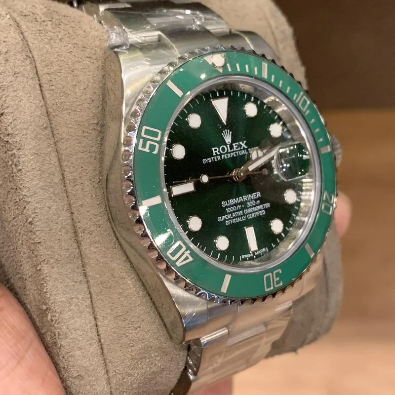 Thumb Submariner Date Stainless Steel / Green / Cerachom