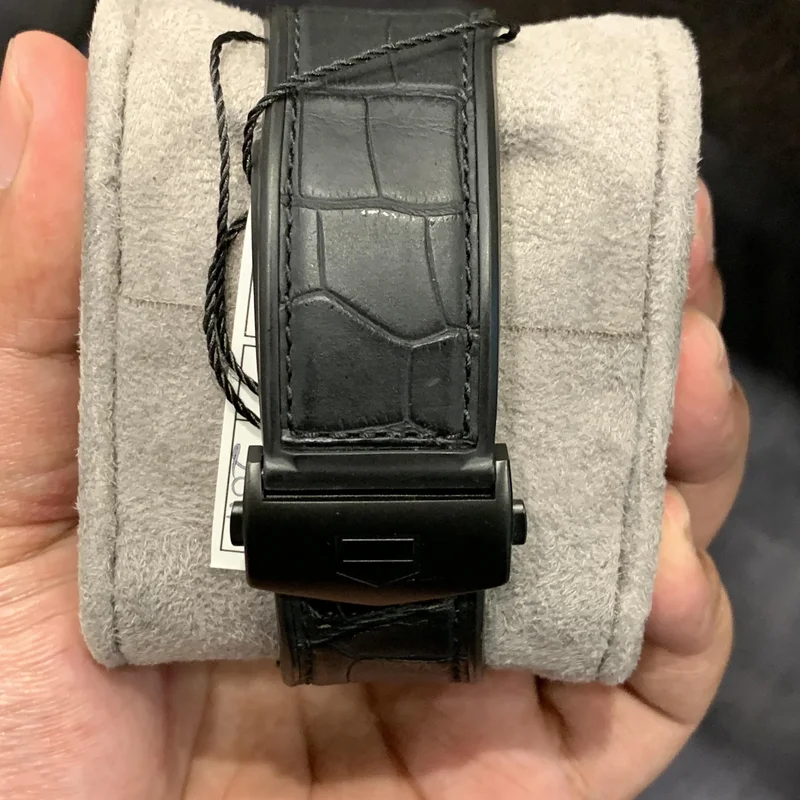 Thumb Carrera Calibre Heuer 02T 45 Chronograph Tourbillon Titanium / Ceramic / Alligator / Black Phantom