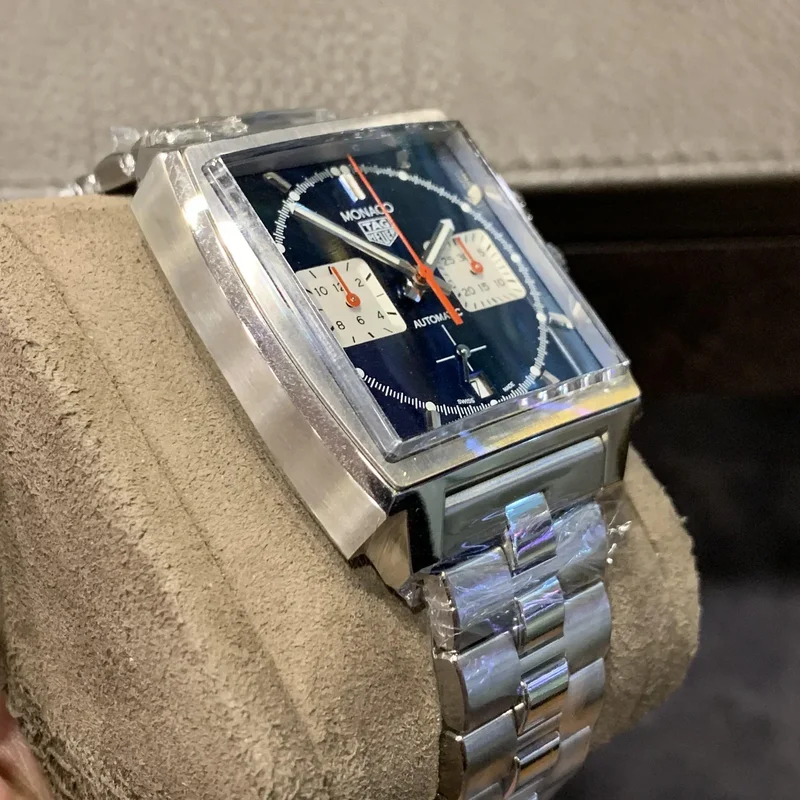 Thumb Monaco Calibre Heuer 02 Stainless Steel / Blue / Bracelet