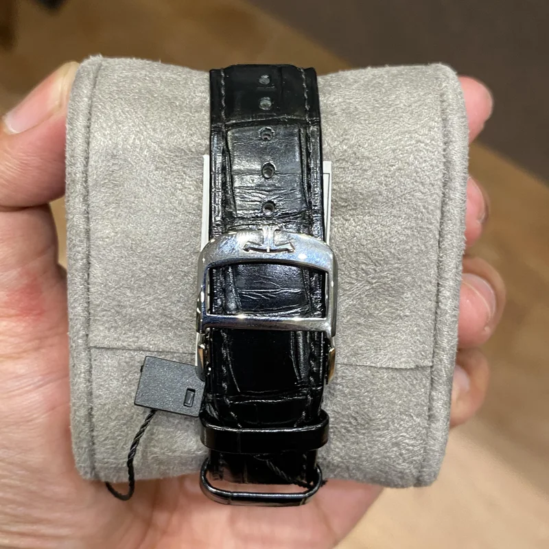 Thumb Master Ultra Thin Moon Stainless Steel / Black / Alligator