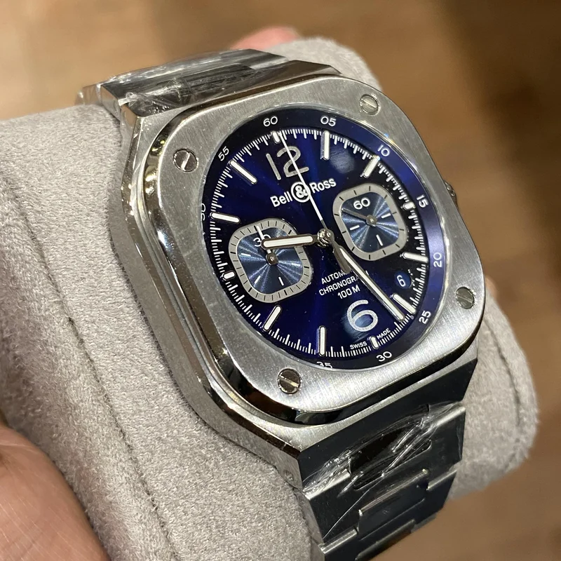 Thumb BR 05 Chronograph Stainless Steel / Blue / Bracelet