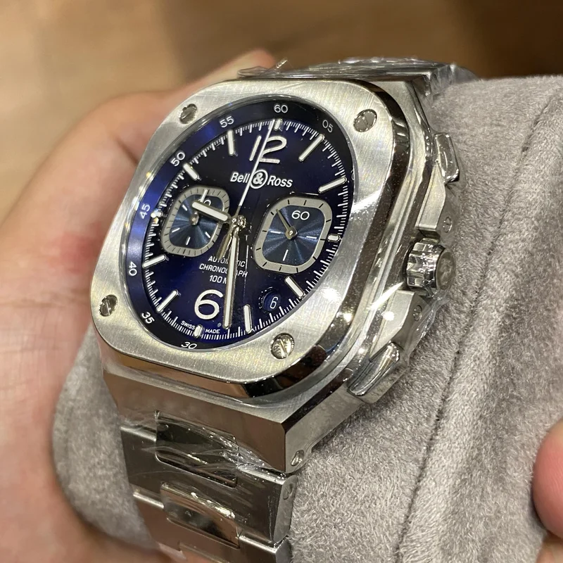 Thumb BR 05 Chronograph Stainless Steel / Blue / Bracelet