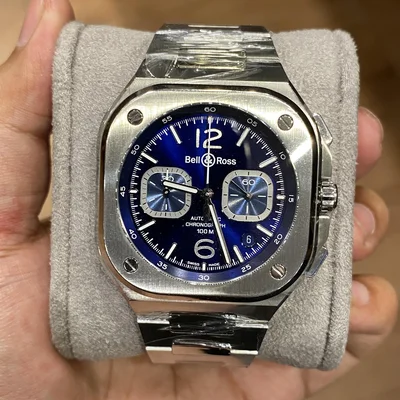 BR 05 Chronograph Stainless Steel / Blue / Bracelet