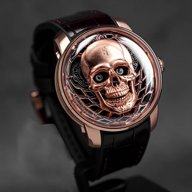 Thumb Rose Gold Skull Automatic