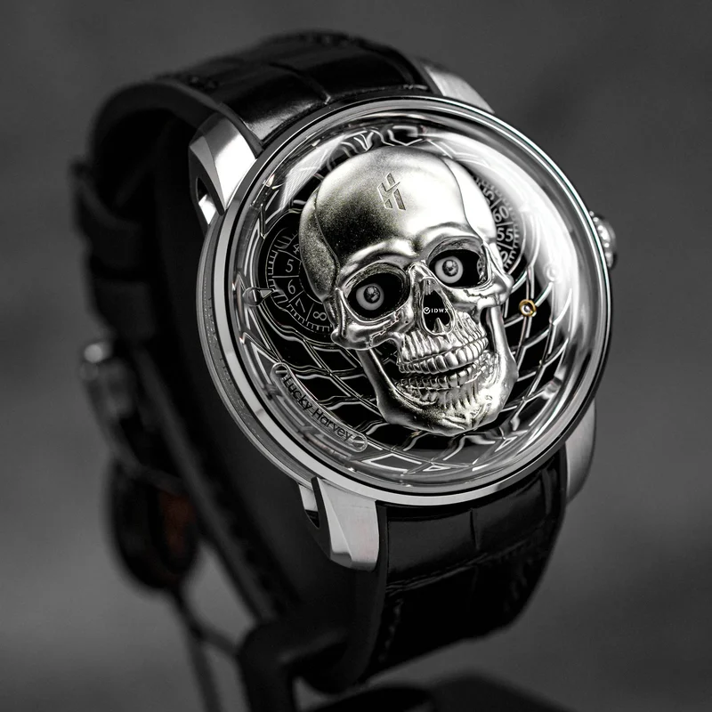 Thumb Silver Skull Automatic