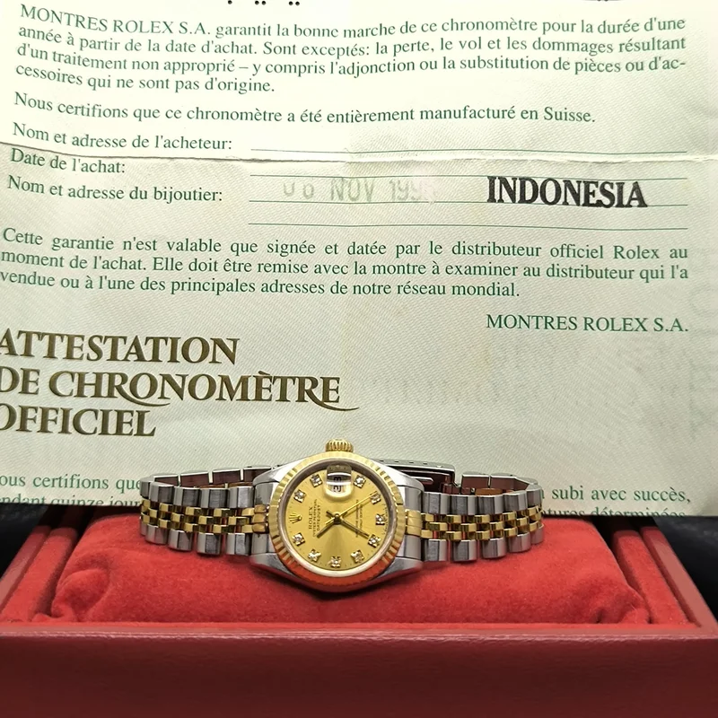 Thumb Lady-Datejust 26 Two Tone Yellow Gold / Jubilee / Champagne / Diamond