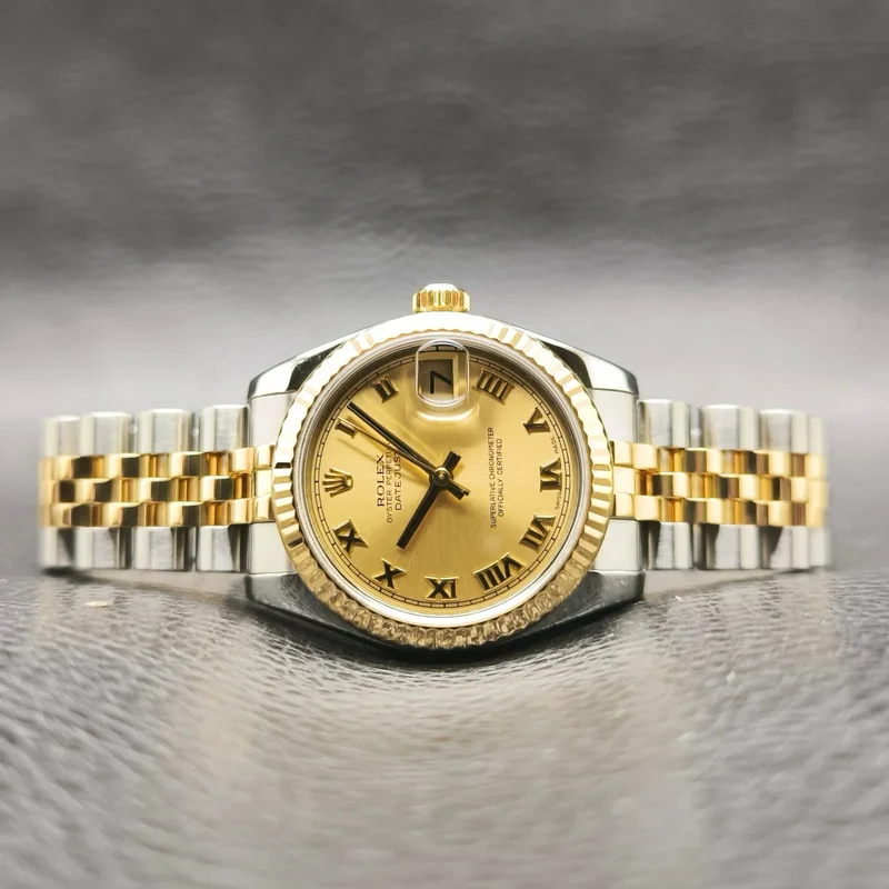 Datejust 31 Rolesor Yellow Fluted / Jubilee / Champagne Roman