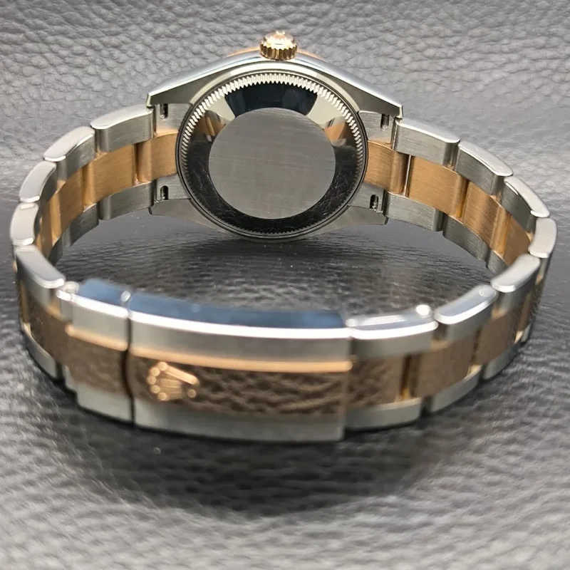 Thumb Datejust 31 Stainless Steel/ Rose Gold / Fluted / Chocolate - Roman / Oyster