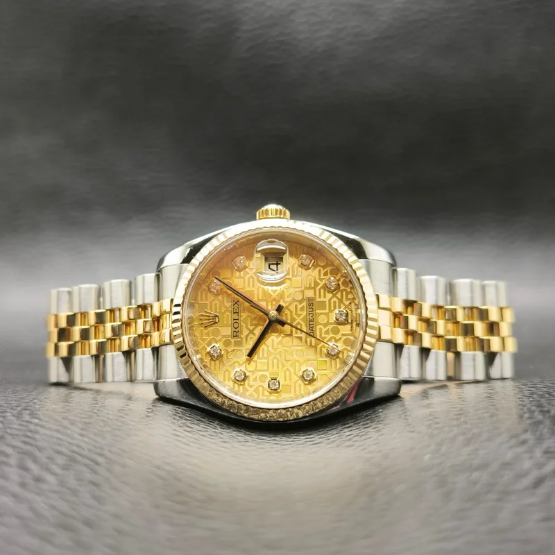 Datejust 36 Rolesor Yellow Fluted / Jubilee / Champagne Computer