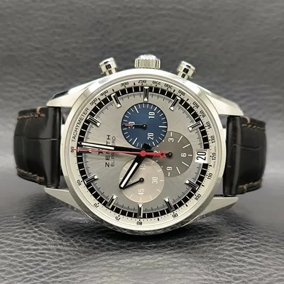 El Primero Chronomaster 42 Stainless Steel / Silver / Alligator