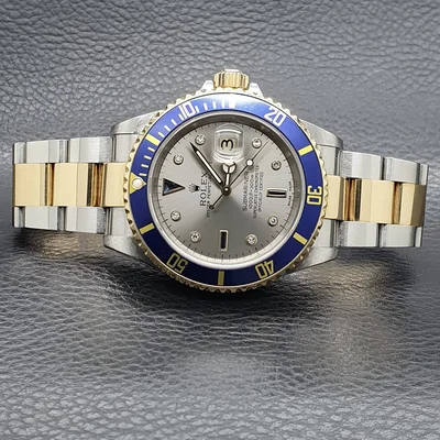 Submariner Date 16613 Serti Silver