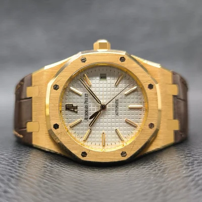 Royal Oak 15300 Pink Gold / Silver / Strap