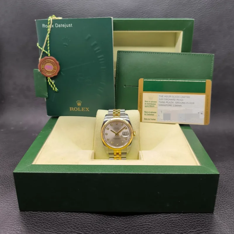 Thumb Datejust 31 Rolesor Yellow Fluted / Jubilee / Silver Diamond