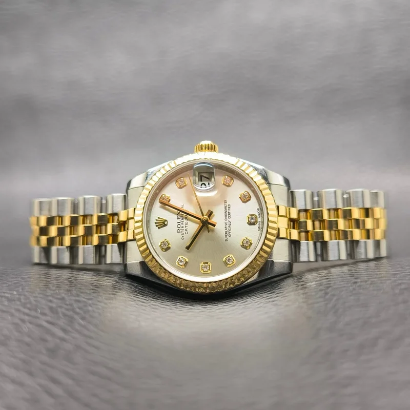 Datejust 31 Rolesor Yellow Fluted / Jubilee / Silver Diamond