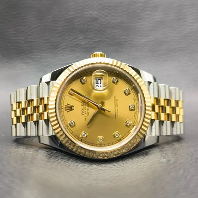 Datejust 41 Rolesor Yellow Fluted / Jubilee / Champagne - Diamond