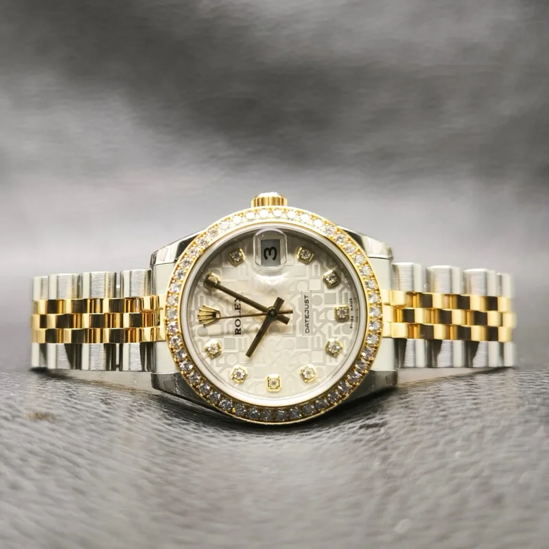 Datejust 31 Rolesor Yellow Diamond / Jubilee / Silver Computer