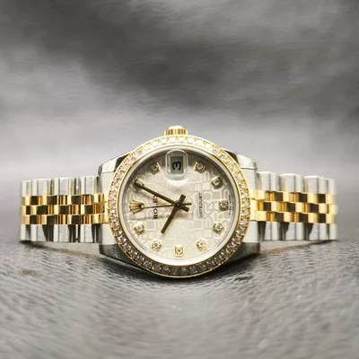 Datejust 31 Rolesor Yellow Diamond / Jubilee / Silver Computer